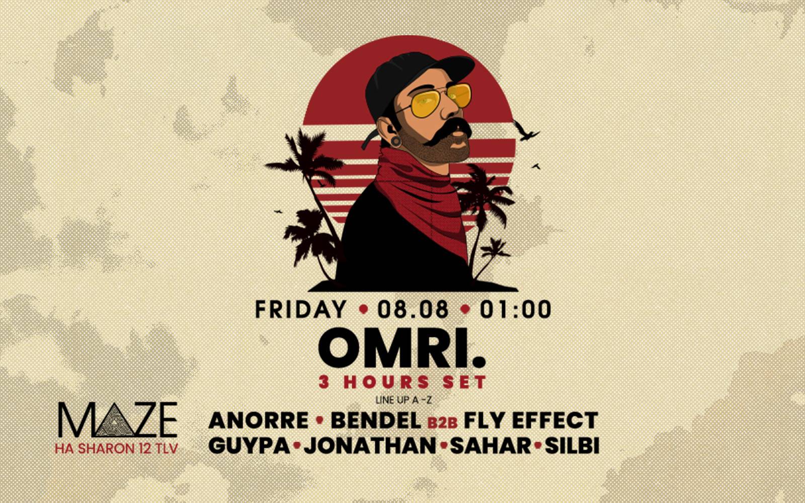 OMRI 3-Hour Set Special Friday at Maze Club